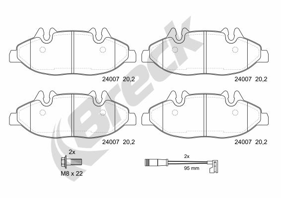 Set placute frana,frana disc 24007 00 703 00 BRECK